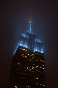 Empire State Building in the mist