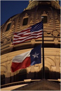 Stars and Stripes and Lone Star Flag