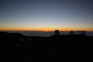 Solnedgang fra Mauna Kea
