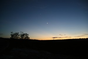 Smuk nattehimmel på vejen hjem