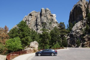 Bagsiden af Mt. Rushmore