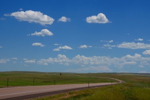 Prærien nord for byen Lusk i Wyoming