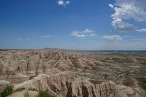 Udsigten ud over Badlands National Park