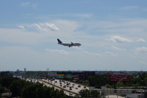 En 747'er under indflyvning til O'Hare lufthavn