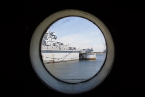 USS Massachusetts i sigte